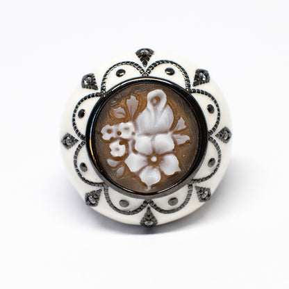 Anello Cammeo Fiori