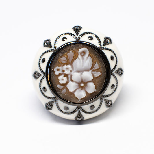 Anello Cammeo Fiori