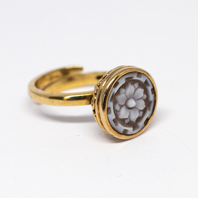 Anello Cameo Italiano Cammeo Fiore
