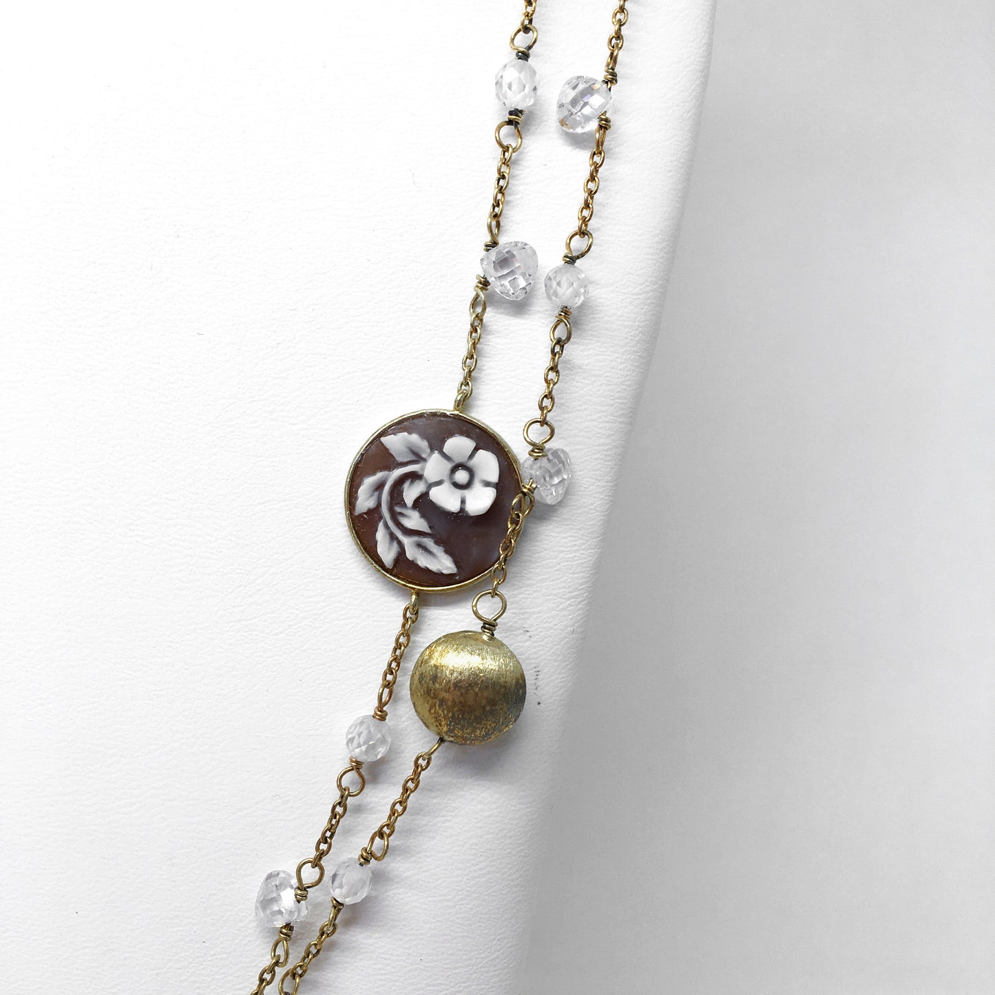 Collana -Cameo -Italiano-Opera-Cammeo-Fiore