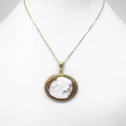 Pendente Cammeo Artistico Profilo Donna