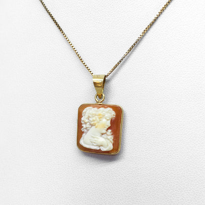 Pendente Cammeo Artistico Profilo Donna