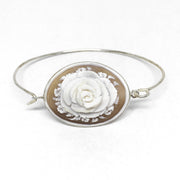 Bracciale- Cammeo. Incisione -Rosa