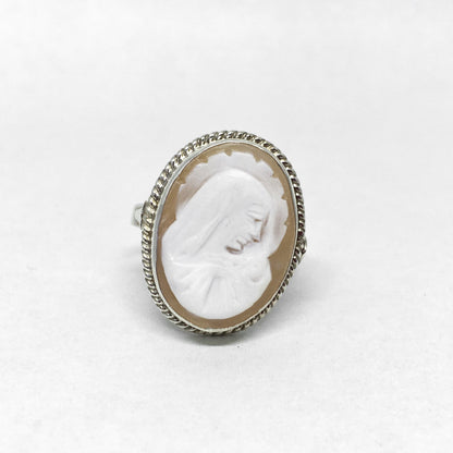 Anello-Cammeo-Incisione-Madonnina