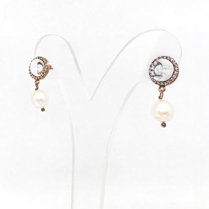Orecchini Cameo Italiano Cammeo Perle