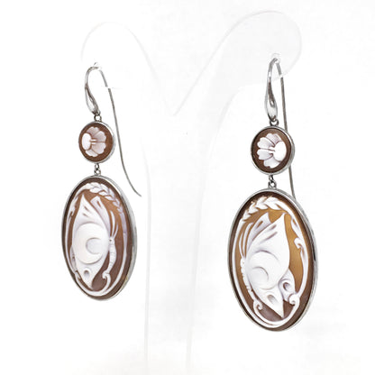 Orecchini-Cameo-Italiano-Cammeo-Farfalla