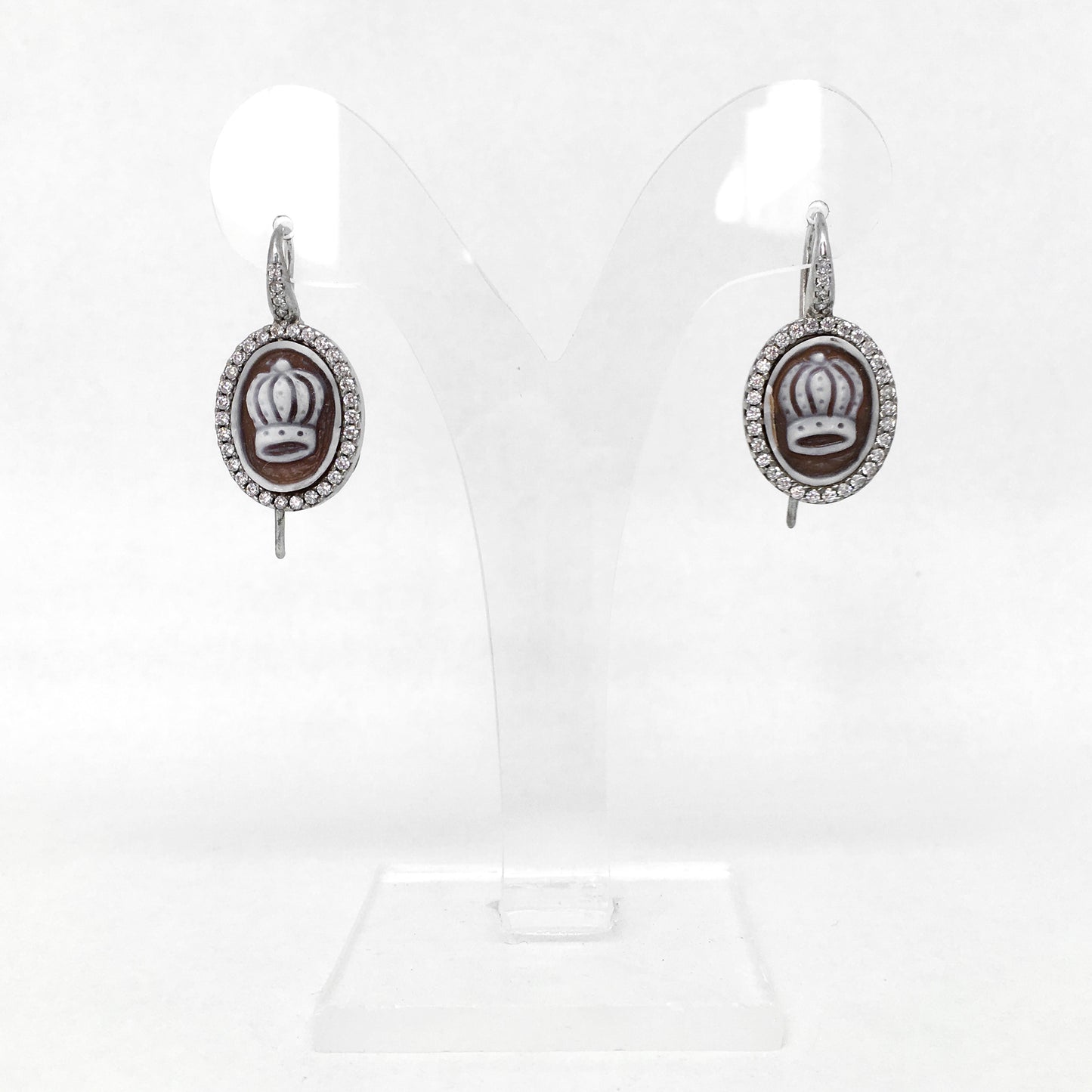 Orecchini-Cameo- Italiano-Cammeo-Corona