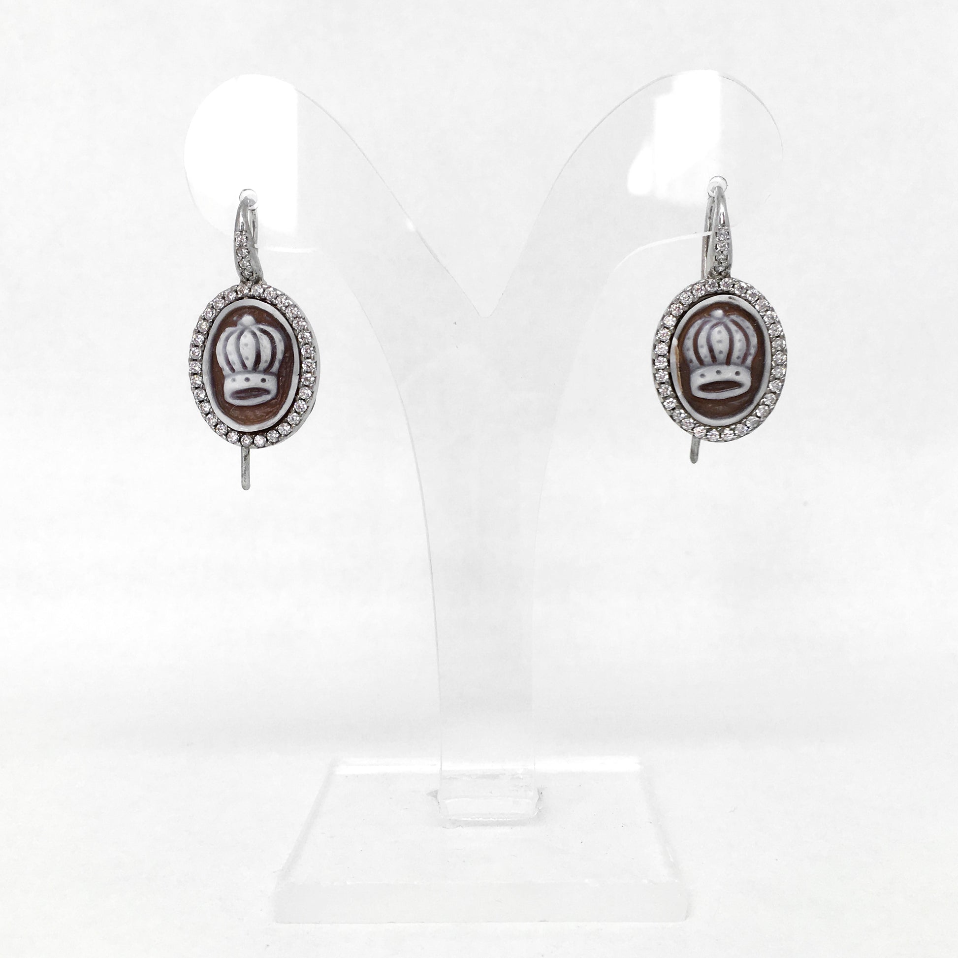 Orecchini-Cameo- Italiano-Cammeo-Corona