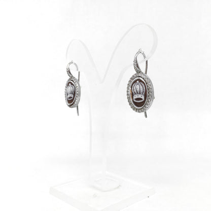 Orecchini-Cameo-Italiano-Cammeo-Corona