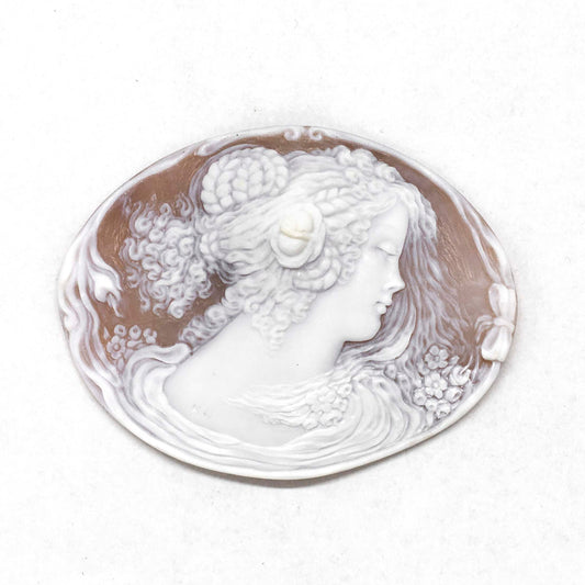 Cammeo Nudo Artistico Profilo Donna