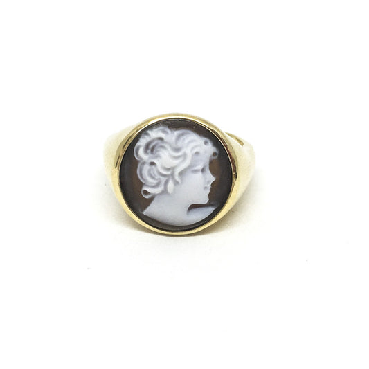 Anello-Cameo-Italiano-Cammeo-Profilo-Donna