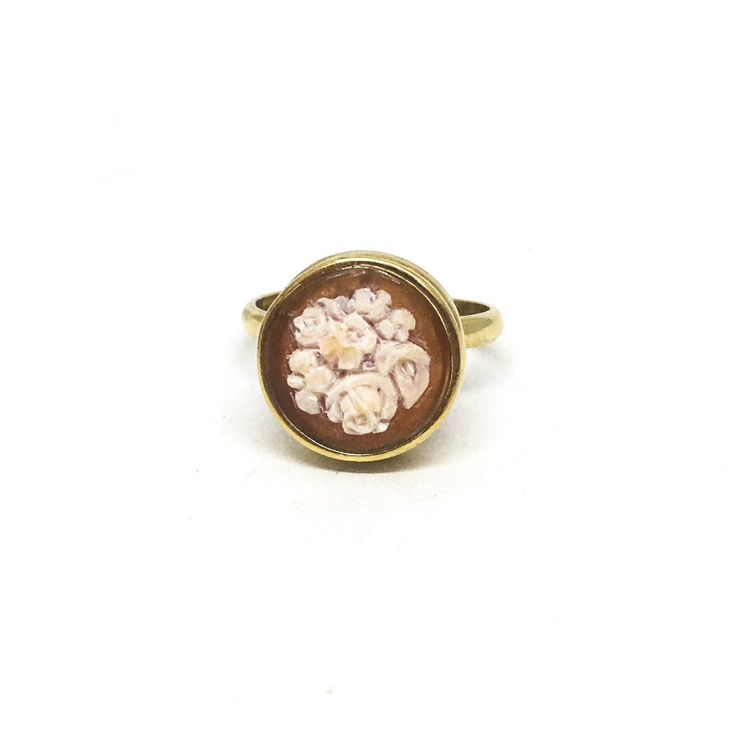 Artistic Cameo Flower Ring