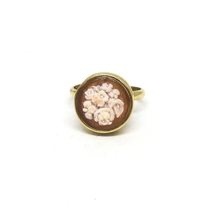 Artistic Cameo Flower Ring