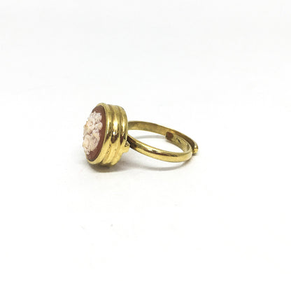 Artistic Cameo Flower Ring