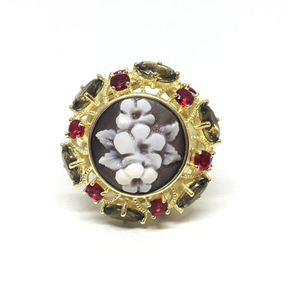 Anello Cameo Italiano Sissi Cammeo Fiori