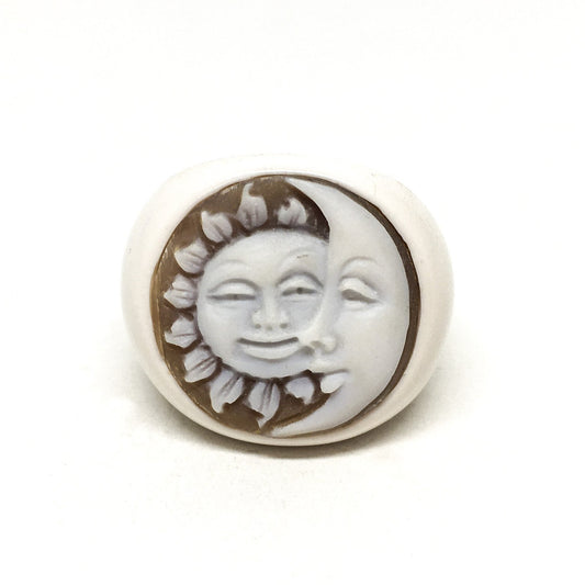 Sun and Moon Cameo Ring