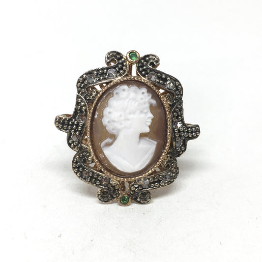 Anello-Cameo- Italiano-Victoria-Cammeo-Profilo-Donna