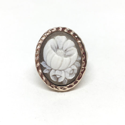 Anello Cameo Italiano con fiore