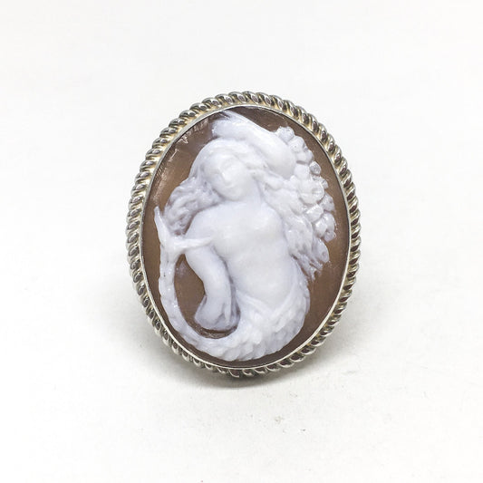 Anello Cammeo incisione Partenope