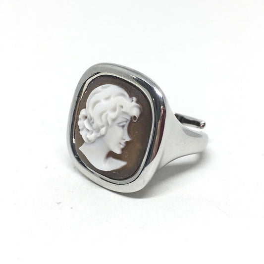 Anello-Cameo-Italiano-Classica-Cammeo-Profilo-Donna 