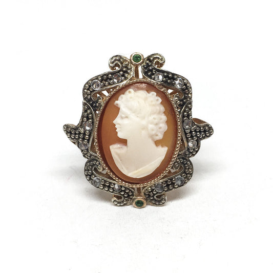 Anello-Cameo-Italiano-Vitoria-Cammeo-Profilo-Donna