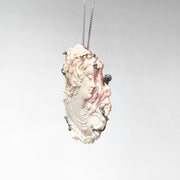 Pendente Spilla Cammeo Artistico Profilo Donna 