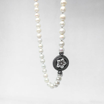 Italian Cameo Necklace Cameo with Pearls