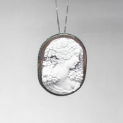 Pendente Spilla Cammeo Artistico Profilo Donna