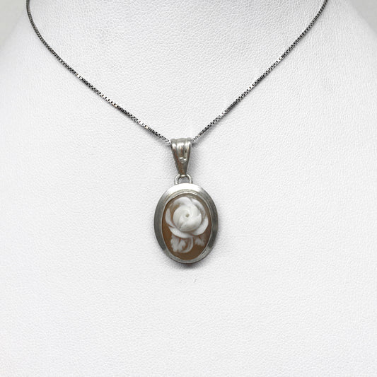 Embossed Pink Cameo Pendant