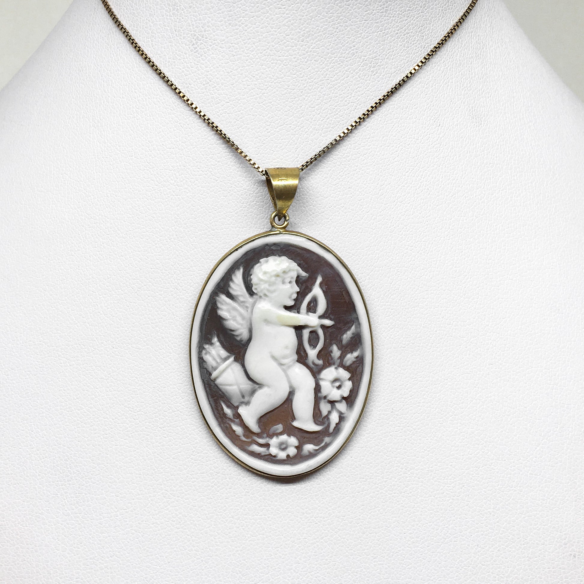 Pendente Cameo Italiano Cammeo Incisione Putto