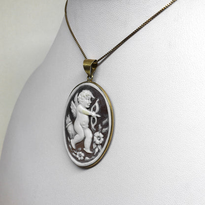 Pendente Cameo Italiano Cammeo Incisione Putto