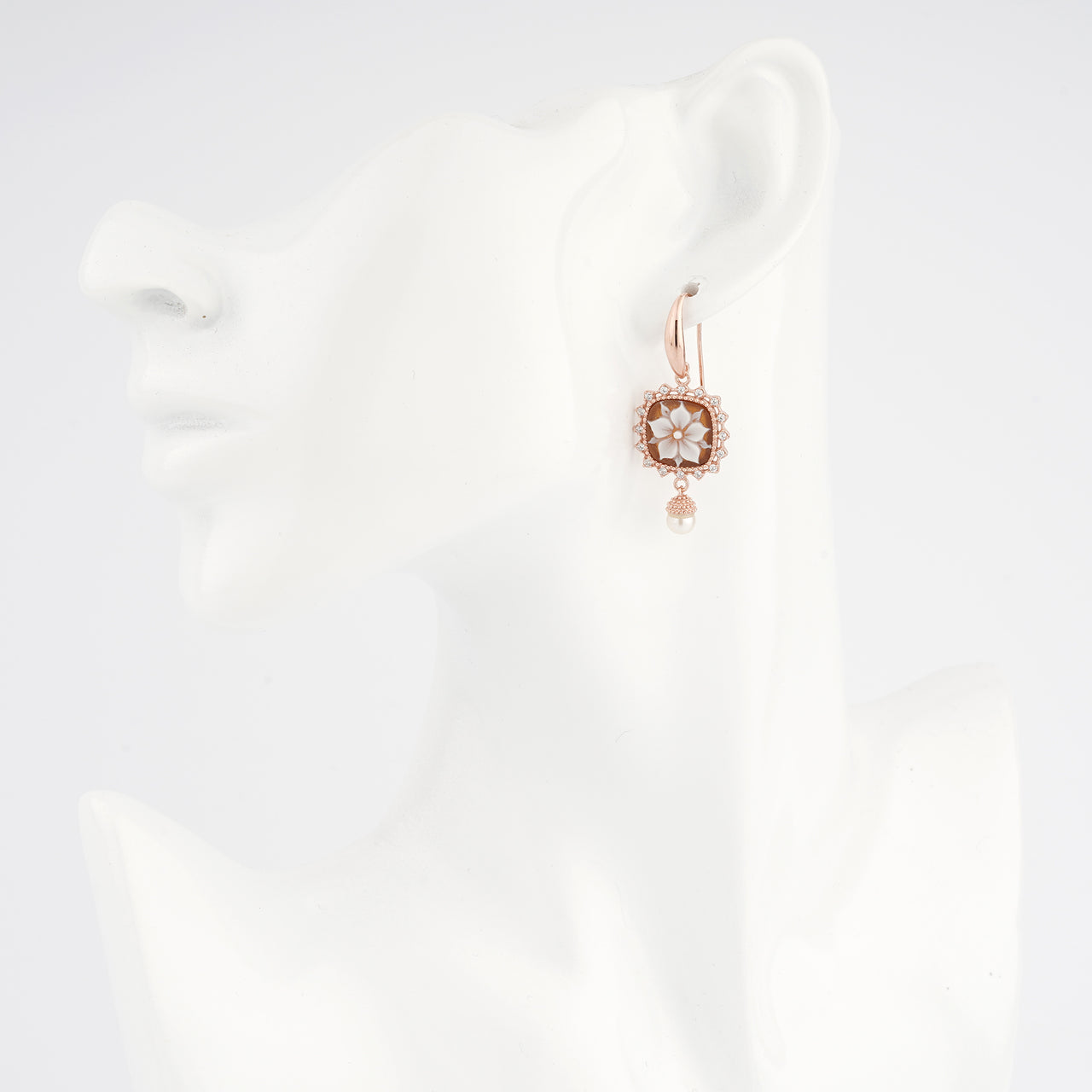 Orecchini-Ballet-Cammeo-Fiore-Rame