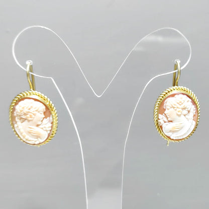 Orecchini-Cammeo-Profilo-Donna