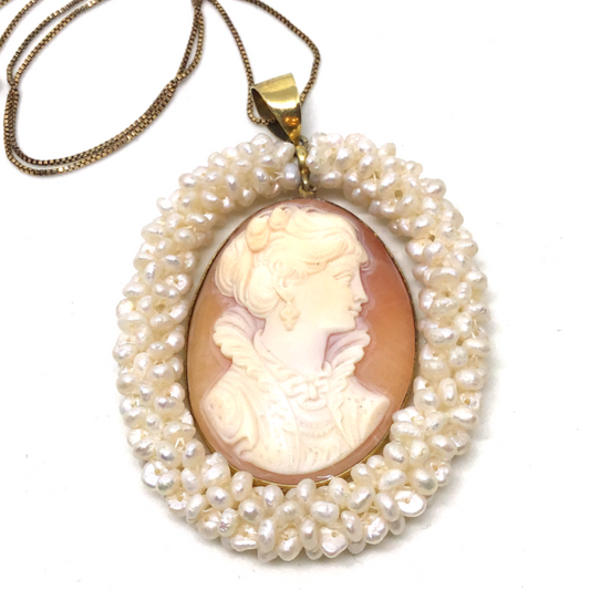 Antique cameo pendant