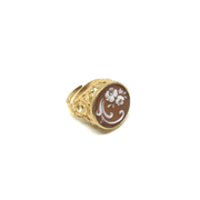 Anello Cameo Italiano Daisy Cammeo Fiori 