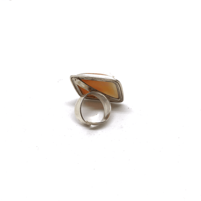 Artistic Cameo Ring Engraving Flowers
