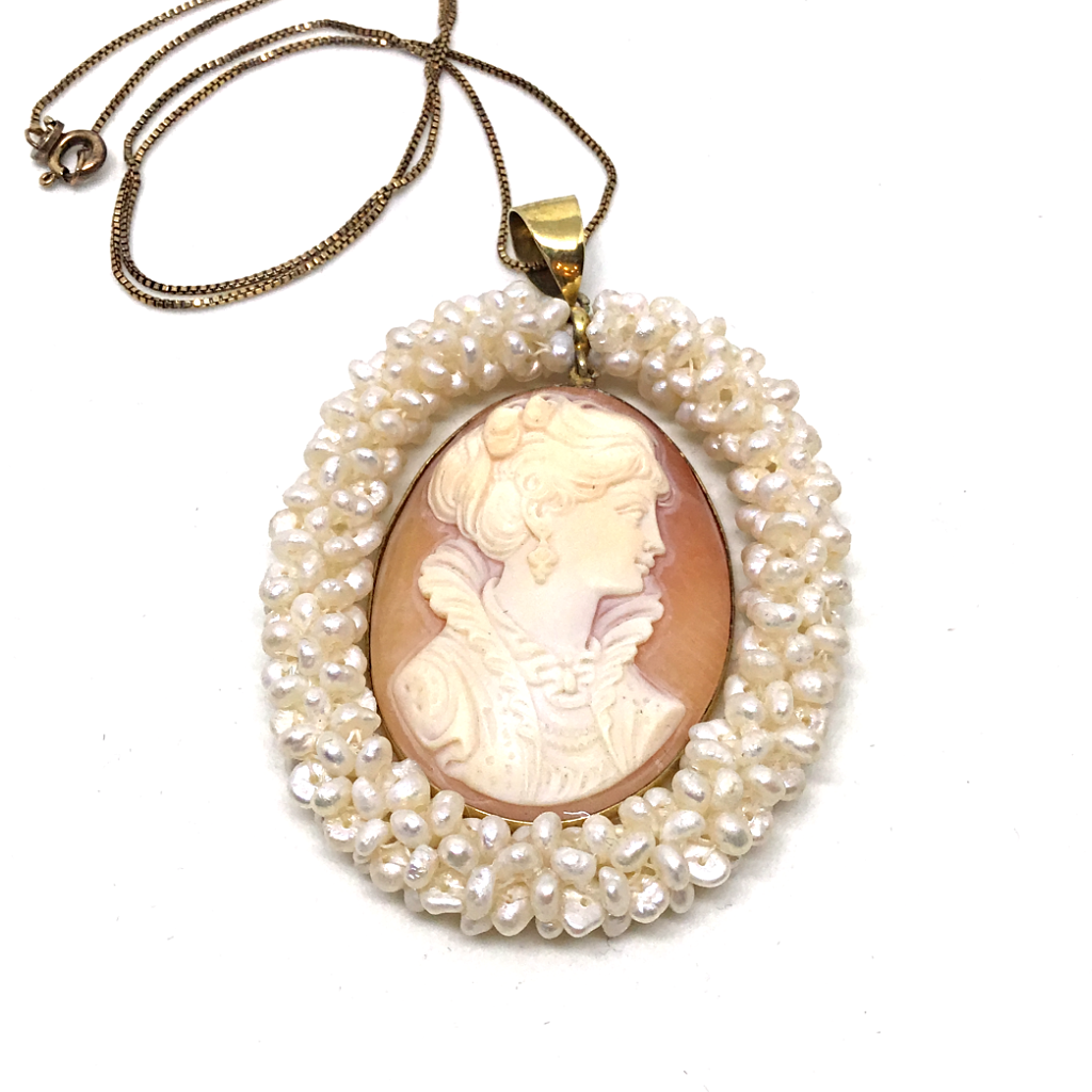Antique cameo pendant