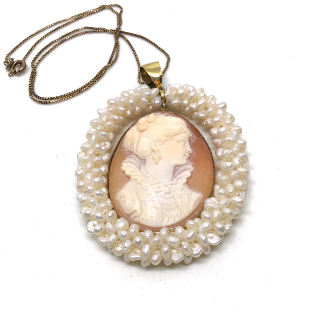 Antique cameo pendant