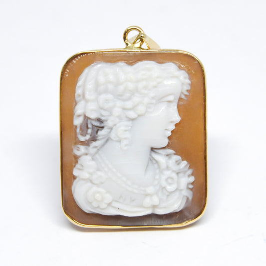 Woman Face Cameo Pendant
