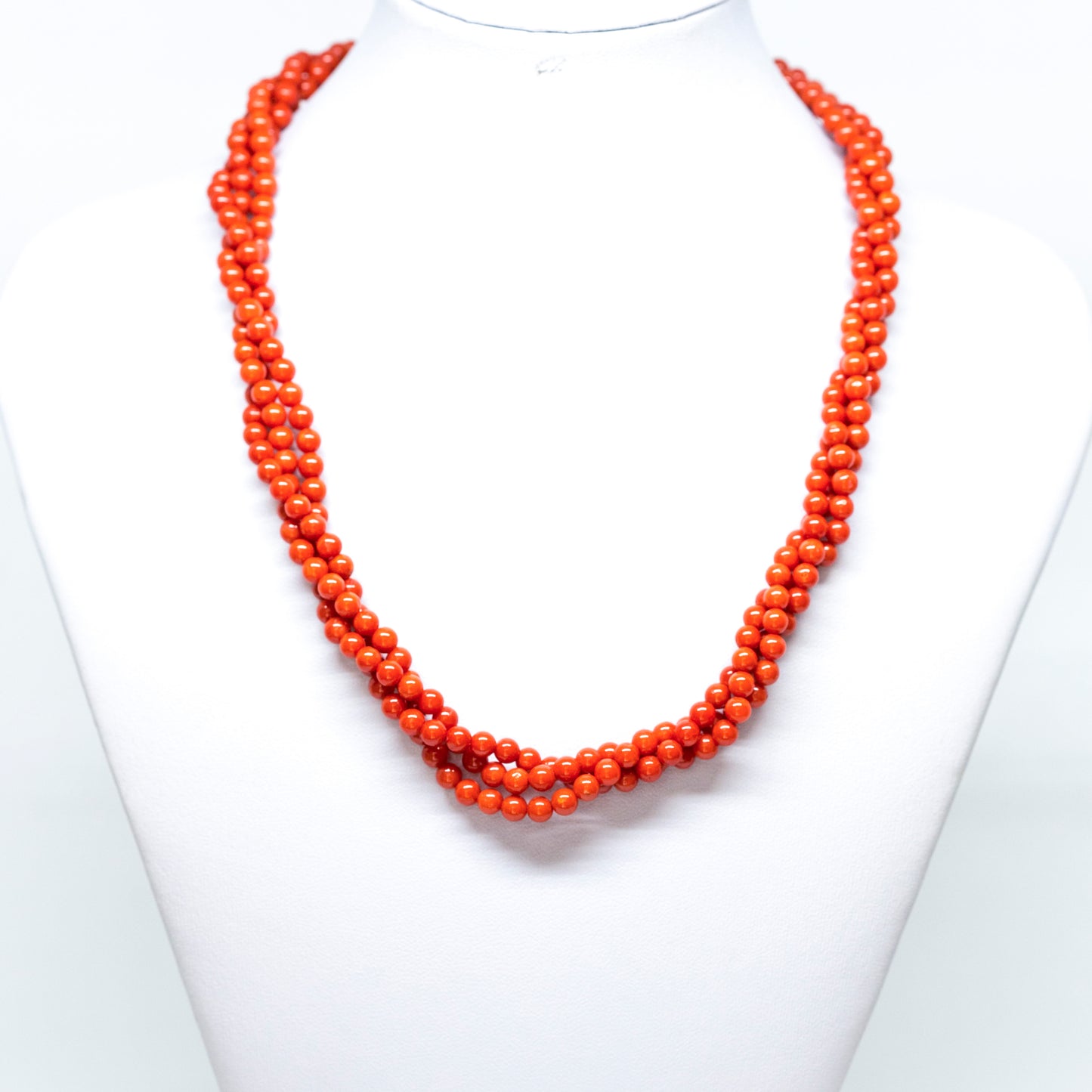 Collana-Torchon-In-Corallo-Rosso-3-Fili